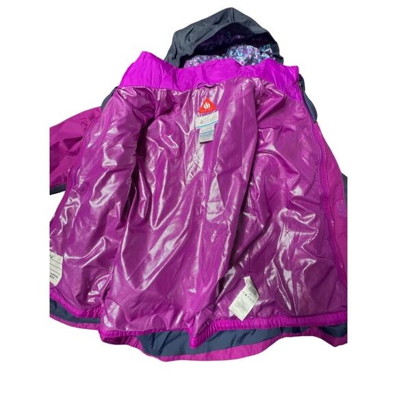 Columbia Girls Medium Purple Interchange Omni-Heat 3-in-1 Jacket - Picture 4 of 7
